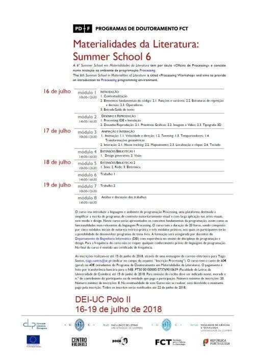 Summer School em Materialidades da Literatura