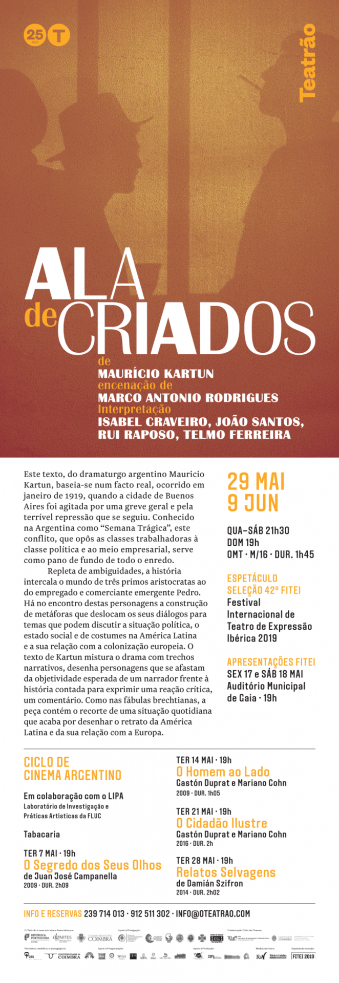 Ciclo "Novo Cinema Argentino" no Teatrão 1 Ciclo “Novo Cinema Argentino” no Teatrão